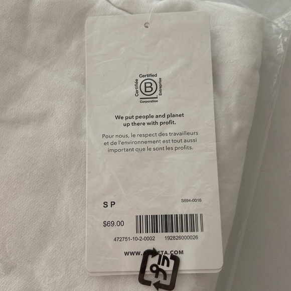 (NWT) ATHLETA Mindset Sweatshirt in Bright White, Small - Picture 9 of 12